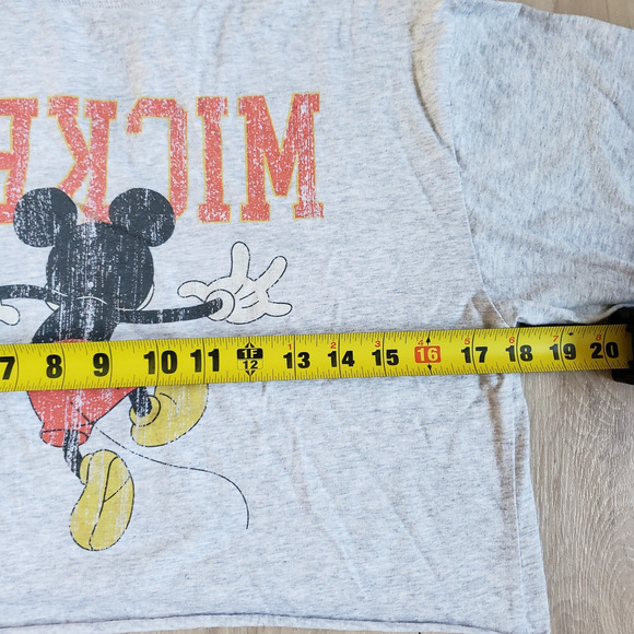 Disney Mickey Hoodie Crop Top Tee Set Womens XS S H&M Disney Brand - Picture 12 of 12